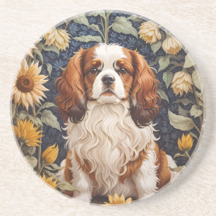 Elegant Sunflowers Cavalier King Charles Spaniel  Coaster