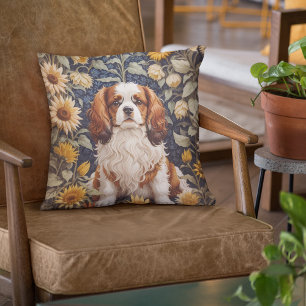 Elegant Sunflowers Cavalier King Charles Spaniel  Cushion