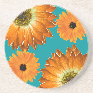 Elegant sunflowers coaster