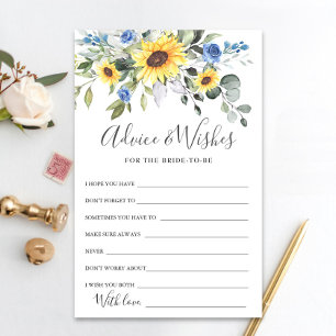 Elegant Sunflowers Eucalyptus Advice & Wishes Card