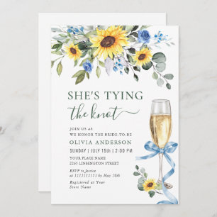 Elegant Sunflowers Eucalyptus BRIDAL SHOWER Invitation