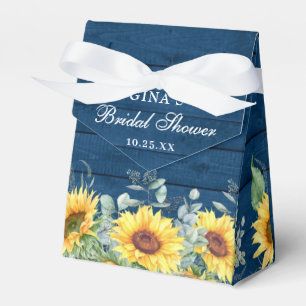 Elegant Sunflowers Eucalyptus Floral Bridal Shower Favour Box