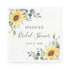 Elegant Sunflowers Eucalyptus Floral Bridal Shower