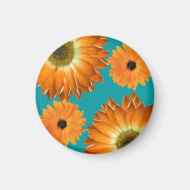 Elegant sunflowers magnet (Front)