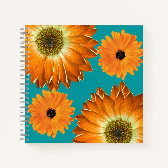 Elegant sunflowers notebook (Front)