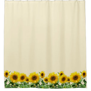 Elegant Sunflowers on Ivory Shower Curtain