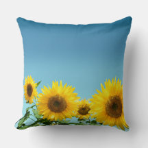Elegant Sunflowers on Sky Blue Shades
