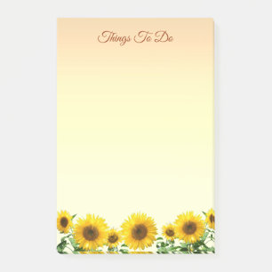 Elegant Sunflowers Things To Do Post-it Notes