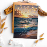 Elegant Sunset Beach String Lights Summer Wedding Invitation<br><div class="desc">Spark joy and romance with a Summer Wedding Invitation from us! With an elegant design featuring string lights, your guests will know your special day is just around the corner. For a beach wedding, no other paper invitation can compare. Instantly download the invitation and customise it with unique details to...</div>