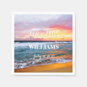 Elegant Sunset Beach Tropical Summer Elegant  Napkin