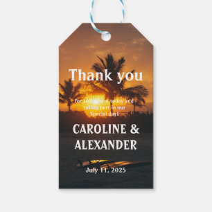 Elegant Sunset Beach Tropical Summer Gift Tags