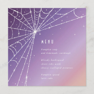 Elegant Sunset Diamond Spider Web Square/Round Menu