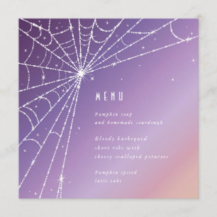 Elegant Sunset Diamond Spider Web Square/Round Menu
