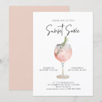 Elegant Sunset Soiree Drinks Cocktail Party Pink