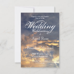 Elegant Sunset Wedding Invitation