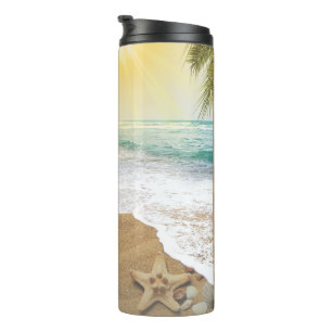 Elegant Sunshine And Blue Ocean Beach Thermal Tumbler