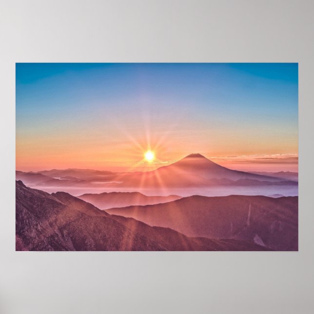Elegant Sunshine Mountains Artwork | Poster (Front)