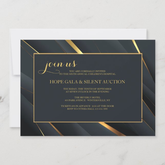 Elegant Supporter Event Invitation (Front)