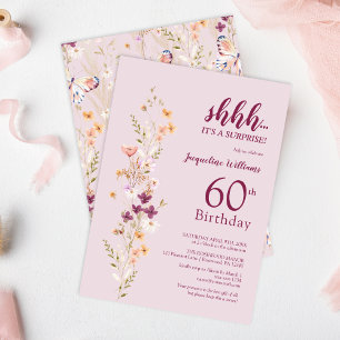 Elegant Surprise 60th Birthday Invitation