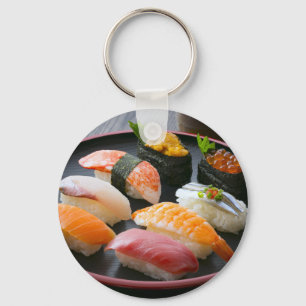 Elegant Sushi Platter Keychain – SUSHIMI Style