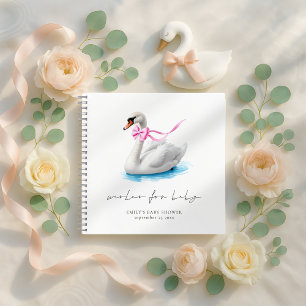 Elegant Swan Baby Shower Guest Book