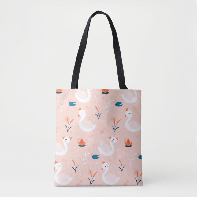 Elegant Swans Tote Bag (Front)