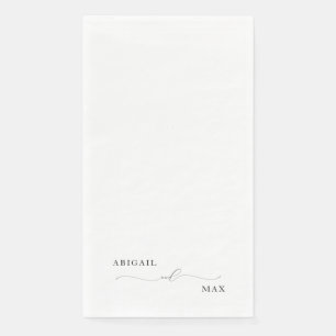 Elegant Swash Wedding Napkin