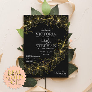 Elegant Sweeping Floral Botanical Winter Wedding