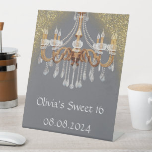 ELEGANT SWEET 16 BIRTHDAY WELCOME SIGN