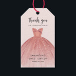 Elegant Sweet 16th Birthday Party Thank You Custom Gift Tags<br><div class="desc">Cute modern yet elegant sweet sixteen birthday party gift tags. The template that can be easily edited and the text replaced with your own details by clicking the "Personalise" button. For further customisation, please click the "Customise Further" link and use our design tool to modify this template. TIP: Check out...</div>