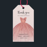 Elegant Sweet 16th Birthday Party Thank You Custom Gift Tags<br><div class="desc">Cute modern yet elegant sweet sixteen birthday party gift tags. The template that can be easily edited and the text replaced with your own details by clicking the "Personalise" button. For further customisation, please click the "Customise Further" link and use our design tool to modify this template. TIP: Check out...</div>