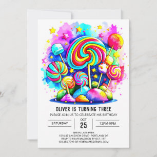 Elegant Sweet Chocolate Printable Birthday Invitation