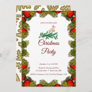 Elegant sweet Christmas invitation