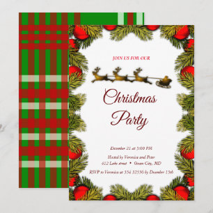 Elegant sweet Christmas invitation