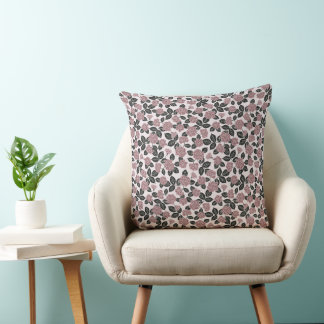 Elegant Sweet Pink Delicate Rose Floral Cushion
