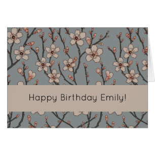 Elegant Sweet Pink Flower Blossom Cherry Pattern