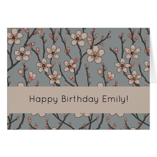 Elegant Sweet Pink Flower Blossom Cherry Pattern (Front Horizontal)