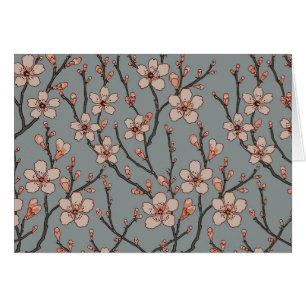 Elegant Sweet Pink Flower Blossom Cherry Pattern
