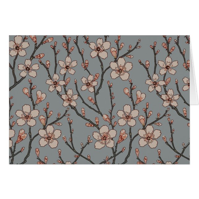 Elegant Sweet Pink Flower Blossom Cherry Pattern (Front Horizontal)
