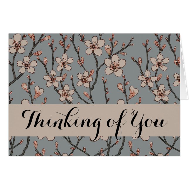 Elegant Sweet Pink Flower Blossom Cherry Pattern (Front Horizontal)