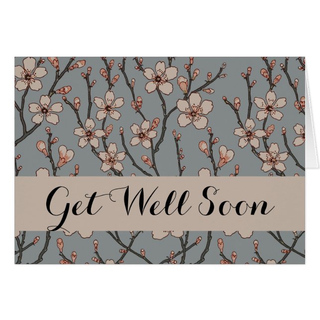 Elegant Sweet Pink Flower Blossom Cherry Pattern (Front Horizontal)