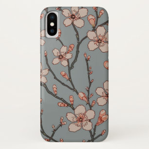 Elegant Sweet Pink Flower Blossom Cherry Pattern iPhone X Case