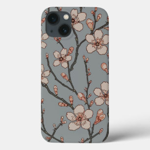 Elegant Sweet Pink Flower Blossom Cherry Pattern iPhone 13 Case