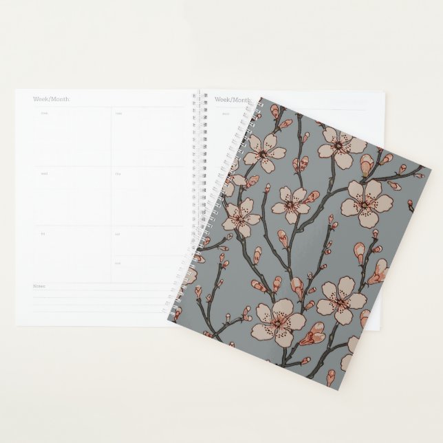 Elegant Sweet Pink Flower Blossom Cherry Pattern Planner (Display)