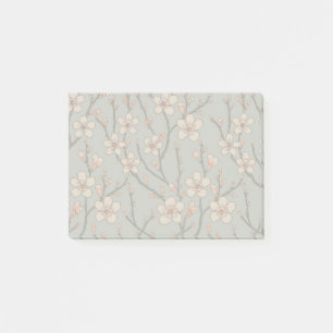 Elegant Sweet Pink Flower Blossom Cherry Pattern Post-it Notes
