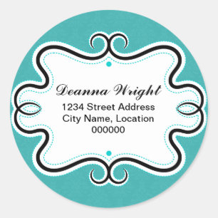 Elegant Swirl Border and Damask Stickers
