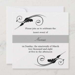 Elegant Swirl Invitation