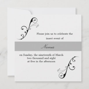 Elegant Swirl Invitation