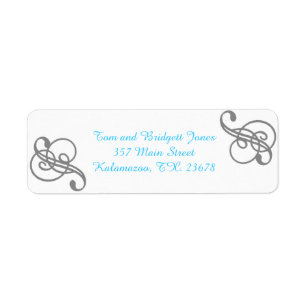 Elegant Swirl Mailing Labels Template
