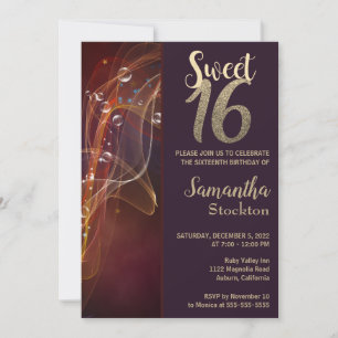 Elegant Swirls Birthday Invitation